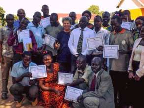 The graduating teachers group in Uganda