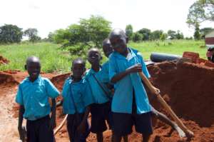 Excited Ogul Primary School students