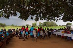 Traditional dancing during handing over ceremony