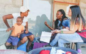 Collet & Chantal interviewing a Hluvukani woman