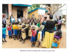 Students interfacing with the resource persons