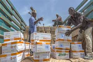 UNICEF distributes Ready-To-Use Therapeutic Food.