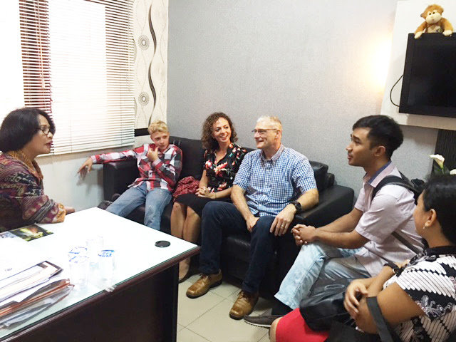 Sergeant Mike Geiger meeting with East Java Police
