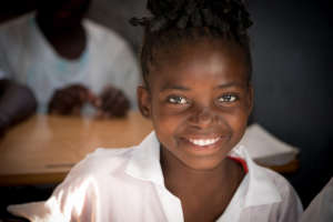 Student in new RISE-built school