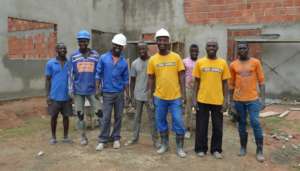 RISE Angola building team at Njele