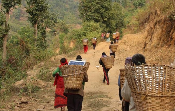 Villagers take solar sets home in their dokos