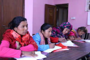 Women from remote villages receive training