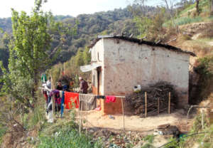 A typical home equipped with solar electricity