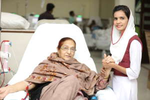 Patient and nurse