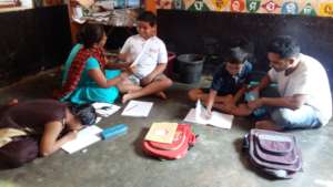 children getting support in friendly enviornment