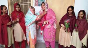 Students are meeting Women elected representative