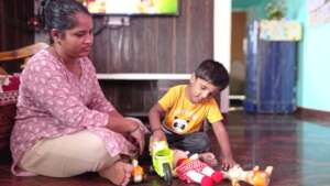 Gagan, at home playing