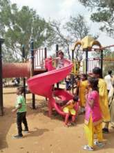 Chilren enjoying themselves at the park