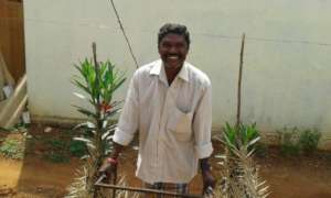 A cheerful and happy Ramaiah