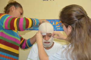 Mathias mom is really involved in his therapies!