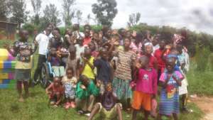 children giving farewell reintegrated counterparts