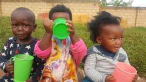 Daily porridge for babies mixed with milk