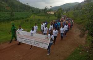 Walk demonstration in Rulido during GBV Campaign
