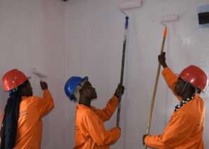 Technical painting skills practice at our ECD
