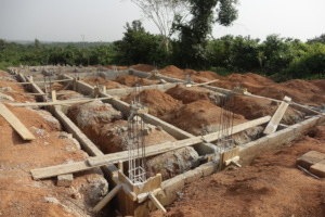 The foundation of 6 new classrooms