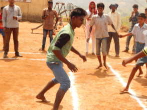 Muktashala children playing 'Kabaddi'