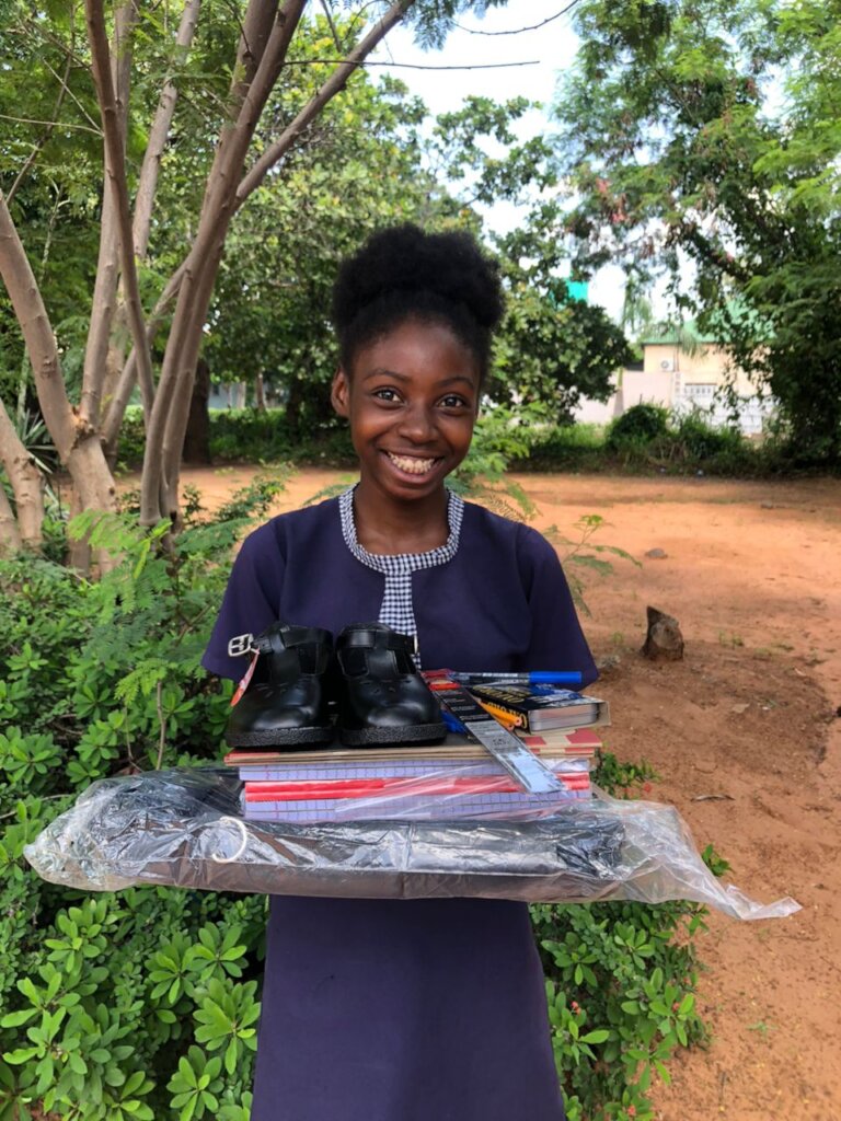 Ireen collecting her school supplies!
