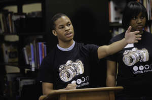 Javonte' welcomes students, staff, and supporters