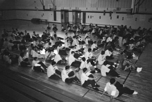 "Overcrowded Gym" by Dorales (11th grade)
