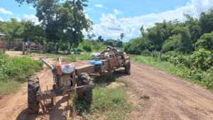 Illegal Transportation of the logs from Prey Lang