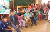 Children learning about dental care