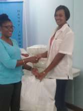 Special Needs Mother Receiving her package