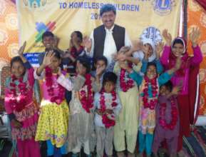 Group photo of children who registered at center