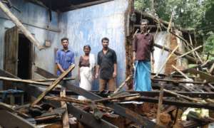 Radhakrishnan's house ravaged by Kerala floods