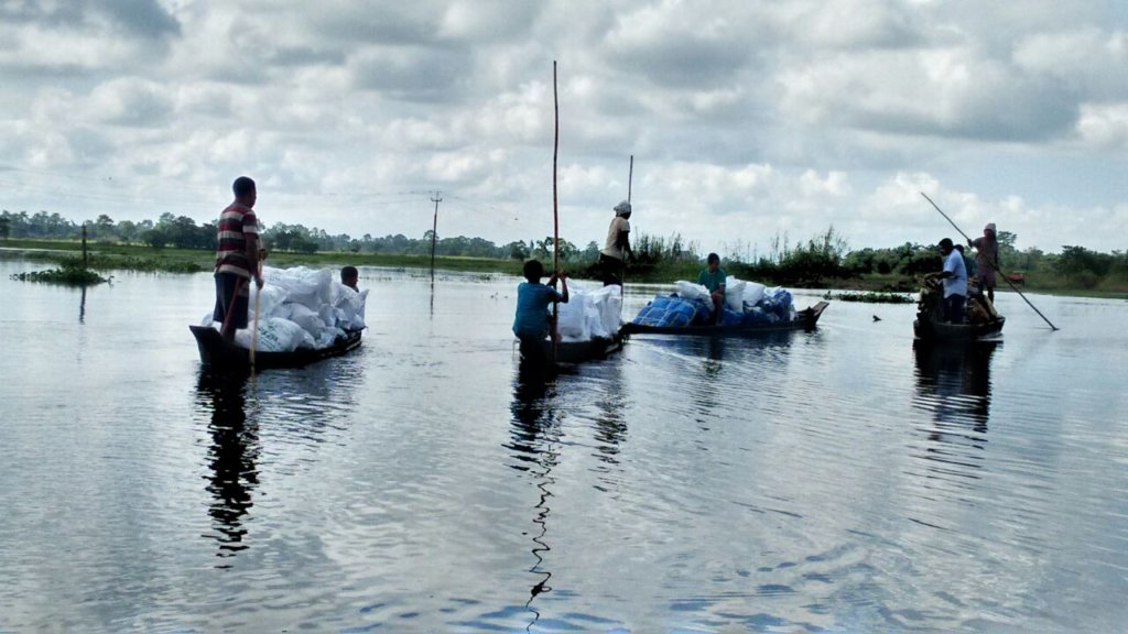 Relief & Rehab. for families in flood hit area