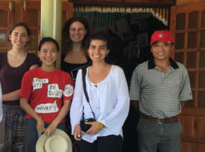 Marcela (center) raised funds for Mr That