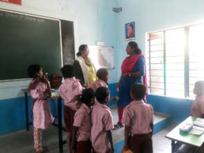 Our Social Worker with class teacher