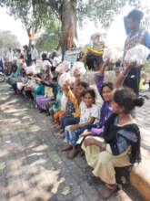 Distribution of sweets for Diwali festival