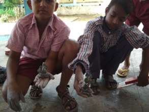 Making Clay Idol of Lord Ganesh