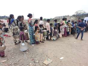 Distribution of ready made food at their location