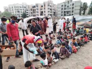 Distribution of masks etc.