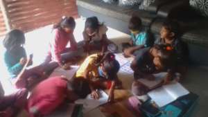 Children studying