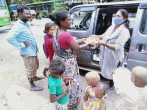 Food distribution to the families