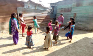 Sports activity at children's location