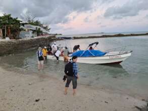 Boarding boat to outer islands