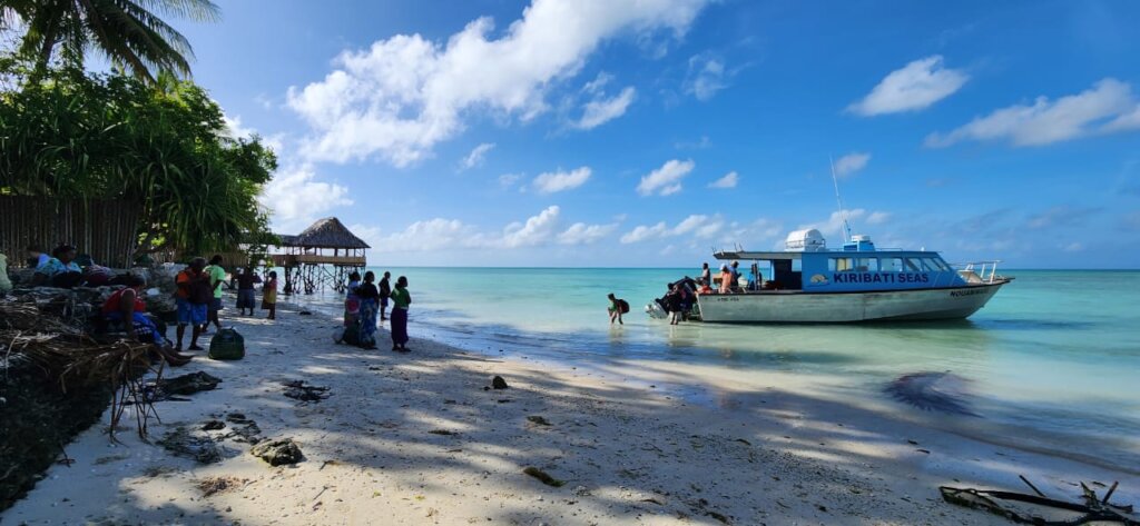 Arrival of HBF team in Abaiang Island