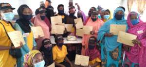 The young women trained on agribusiness