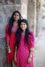 Roja and Yasheshwani after graduation