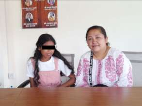 Pratima telling her story to our support staff