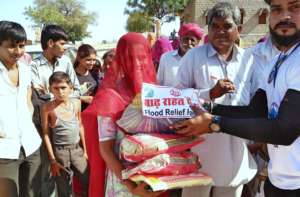 Happy; women with Relief material