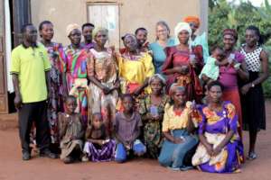 Women's group near Kyamulibwa receiving players